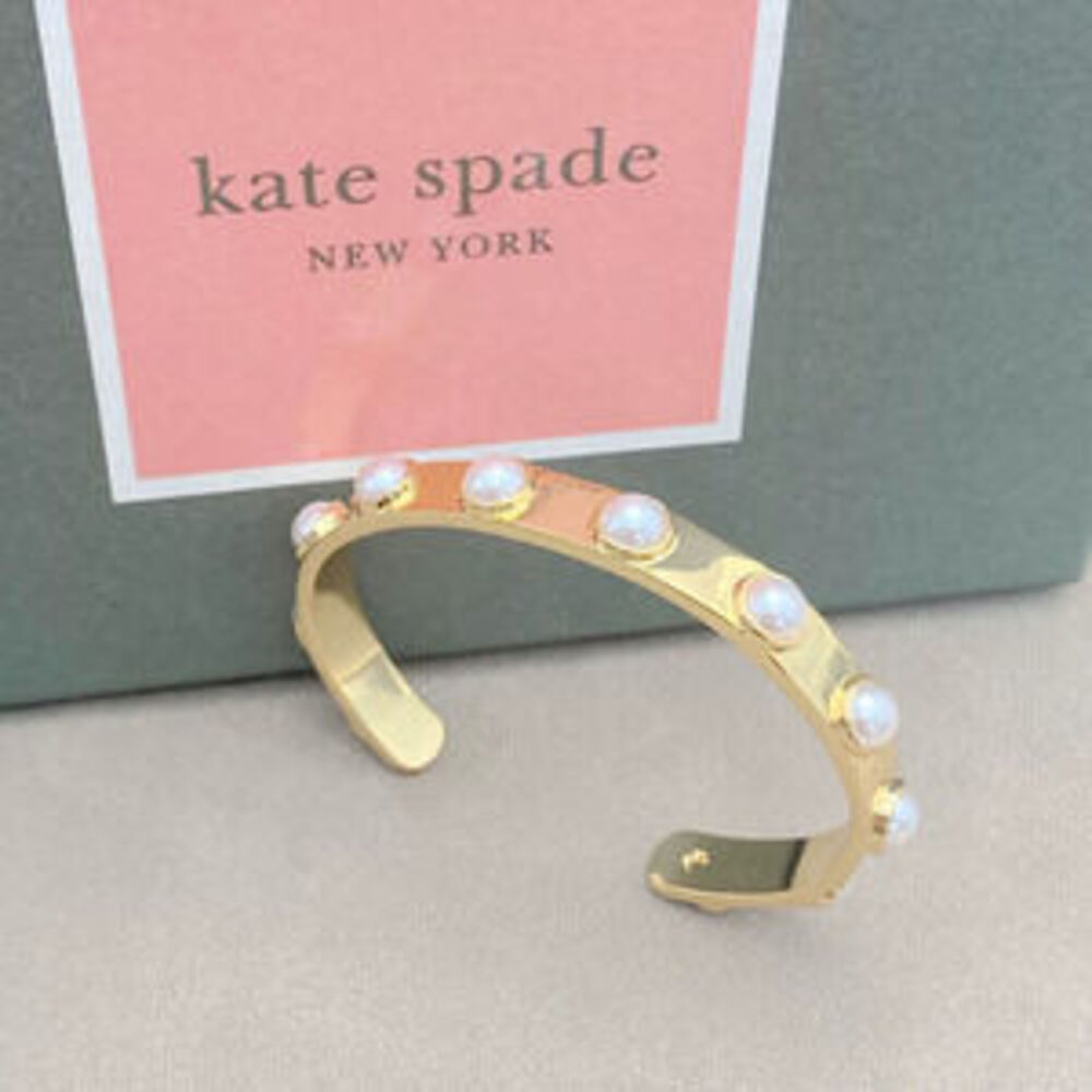 kate spade Pearl Inlaid Open Cuff Bracelet